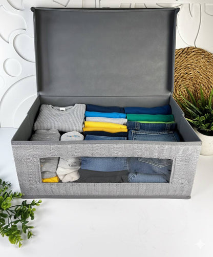 بوكس تخزين كتان بغطاء 50/30/20 سم
