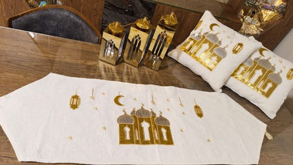 طقم رانر رمضان شيك + 2 كوشن