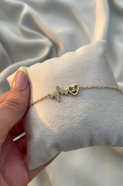 إسوارة ستانلس بيور بتصميم نبض وقلب