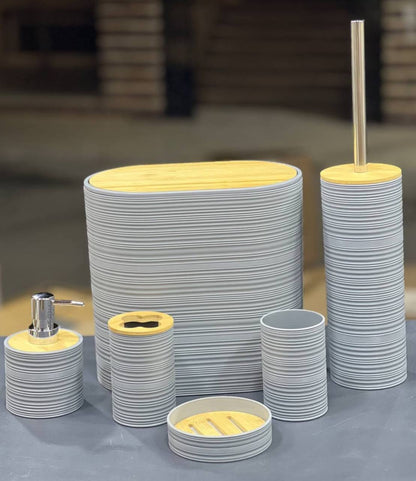 طقم حمام ملكي مضلع بيضاوي – 6 قطع