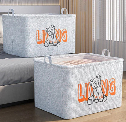 بوكس تخزين كتان ثقيل – قابل للغسيل والطي مقاس صغير