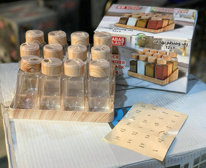 طقم توابل مربع 12×1 بقاعدة