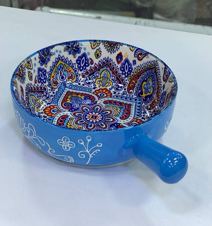 قلاية بورسلين حراري على النار مباشر مقاس 16 سم  الوان متعددة