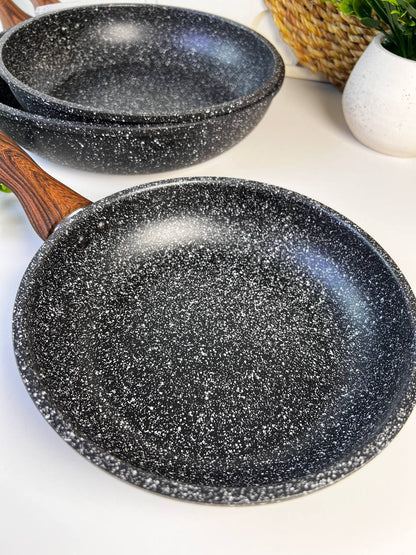 طقم طاسات جرانيت أسود  3قطع