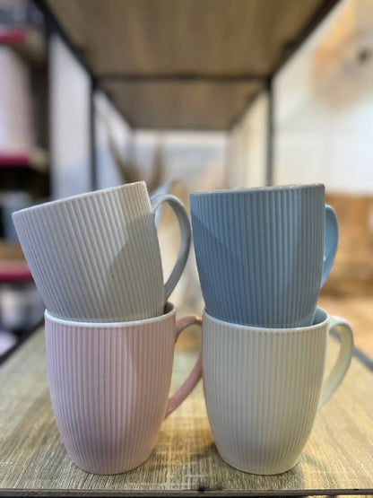 طقم مجات بورسلين مضلع 4 قطع