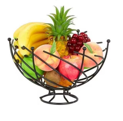 طبق فاكهة معدن مجلفن