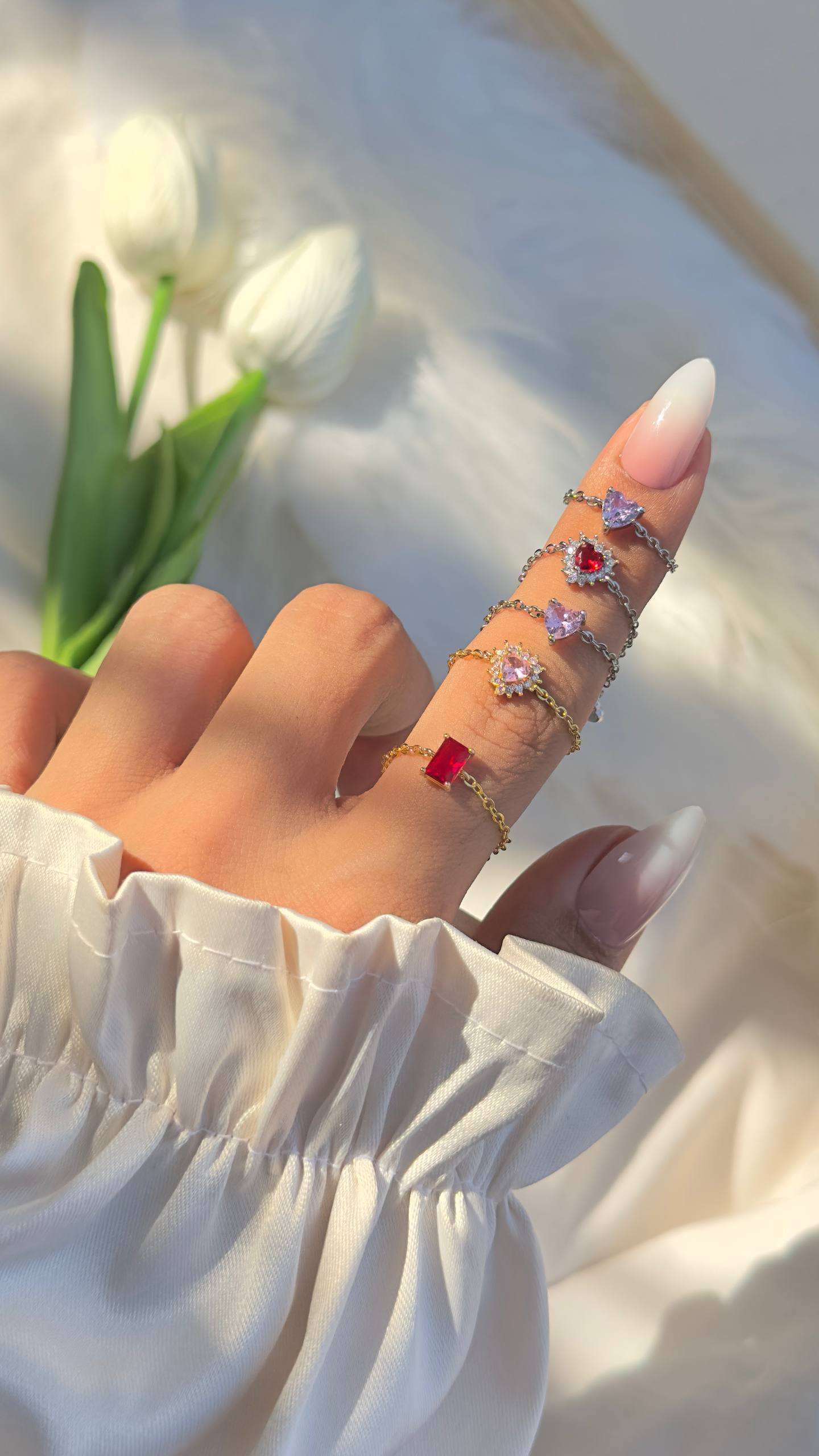 خاتم شداد ستانلس ستيل بفص جولد بليتد أنيق