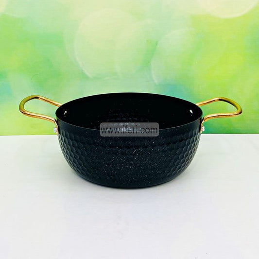 ووك أسود مط استيل معدن بيد جولدمقاس 19 سم