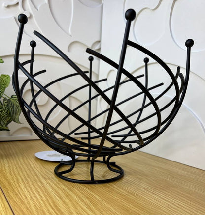 طبق فاكهة معدن مجلفن