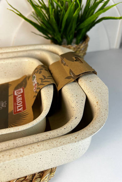 طقم صواني جرانيت 3 قطع