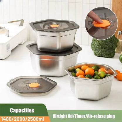 طقم تلاجة استانلس شكل مضلع بغطاء أكريليك