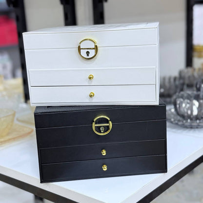 شنطة إكسسوارات لوكس بأربعة أدوار – جلد فاخر