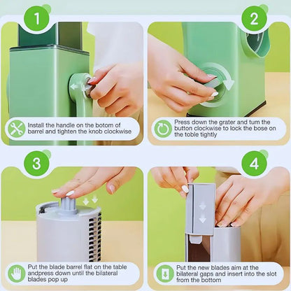 قطّاعة خضار دوّارة متعددة الوظائف 7×1