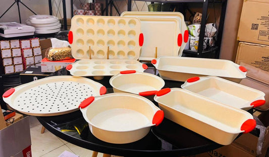 طقم قوالب كيك جرانيت 10 قطع بيد سيليكون