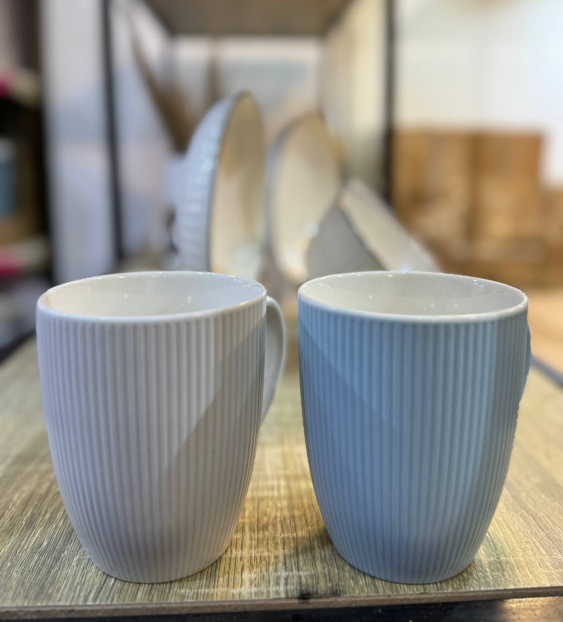 طقم مجات بورسلين مضلع 4 قطع