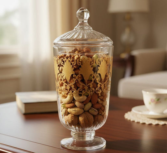 كاندي جار زجاج جولد