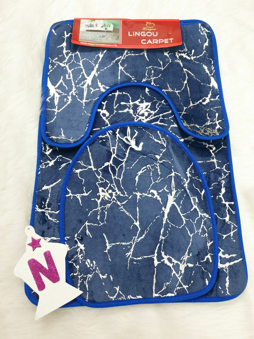 طقم دواسات الحمام الرخامي 3×1 الوان متعددة