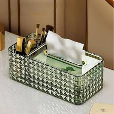 منظم المناديل والمكياج الكريستالي