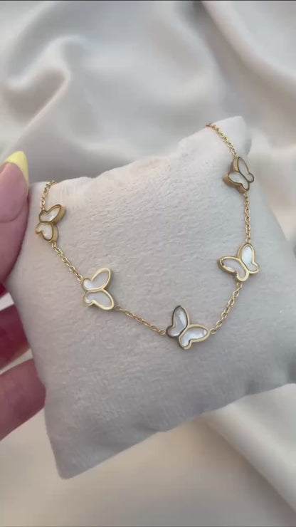 إسوارة ستانلس ستيل بفراشات جميلة