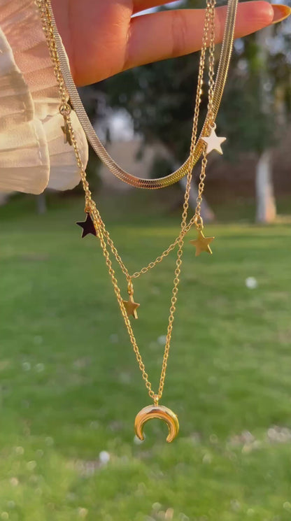 سلسلة ثلاثية الطبقات ستانلس ستيل بيور أنيقة