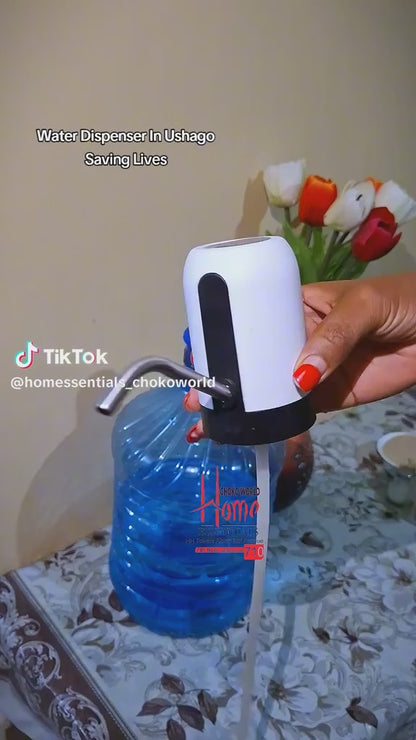 مضخة وموزع مياه شرب أوتوماتيك لاسلكي بمنفذ USB لزجاجات الجالون
