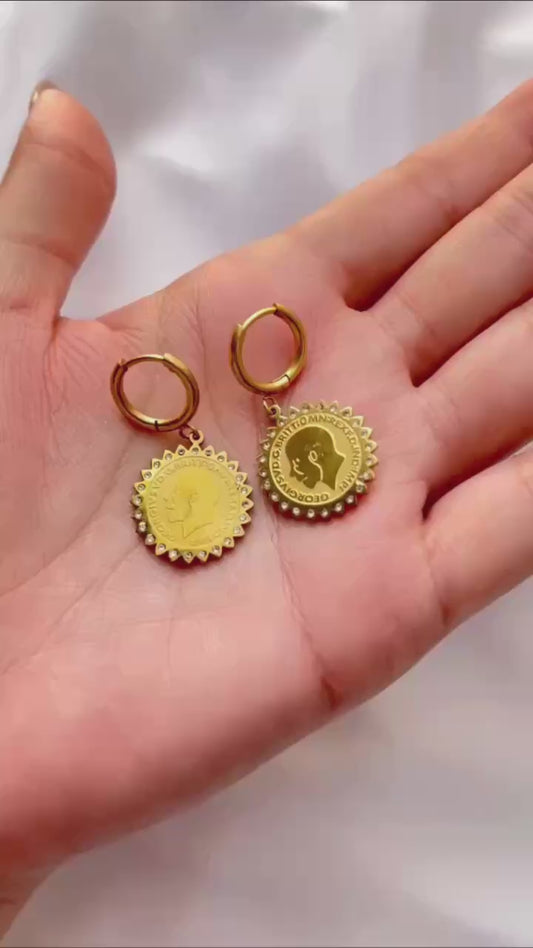 حلق تكه كوين مرصع بفصوص ستراس لامعة